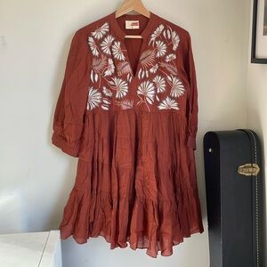 Anthropologie Embroidered Dress